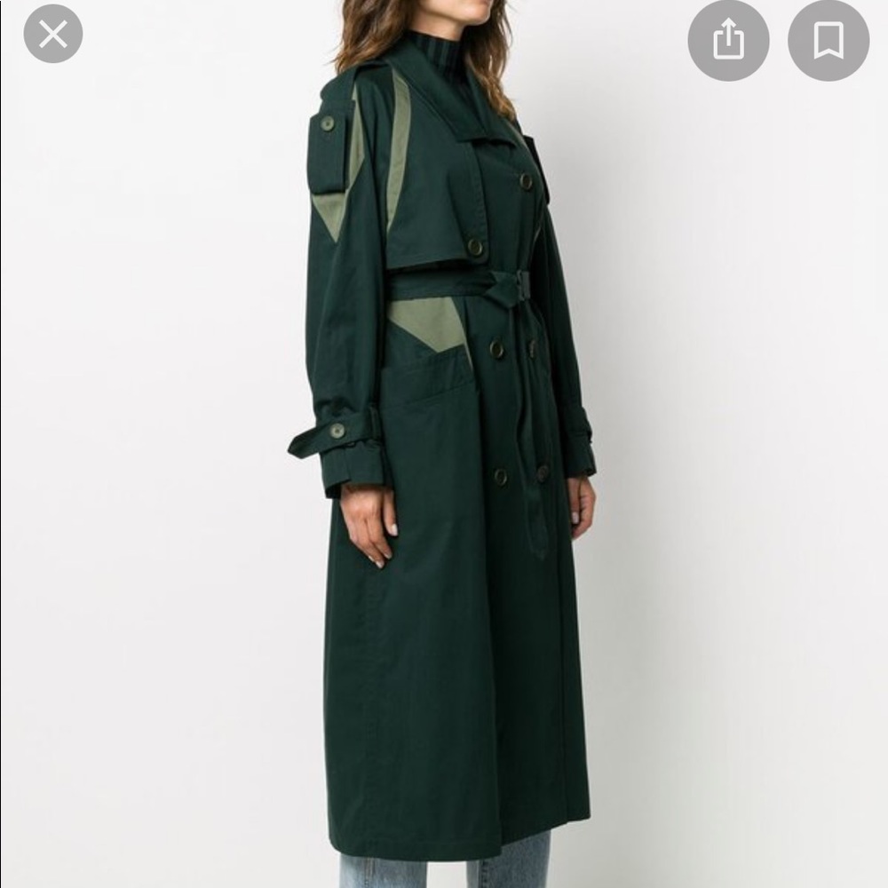 Kenzo Contrast Trim Trench Coat